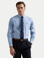 Polo Ralph Lauren Koszula 710829480001 Błękitny Custom Fit. Niebieskie koszule Polo Ralph Lauren, m, bez wzorów, z bawełny, bez kołnierzyka, bez ramiączek. Za 569.99 zł.