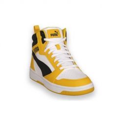 Buty do chodzenia męskie Puma 27 Rebound V6 Hi. Buty sportowe casual Puma, bez wzorów, z materiału, bez zapięcia. Za 337.00 zł.