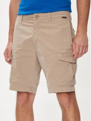 Napapijri Szorty materiałowe N-Deline NP0A4HOT Beżowy Regular Fit. Brązowe szorty Napapijri, m, bez wzorów, z bawełny. Za 299.99 zł.