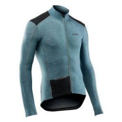 Dżersej z długim rękawem Northwave Fahrenheit. Niebieskie bluzy Northwave, bez wzorów, z dżerseju, bez kaptura. Za 425.50 zł.