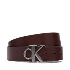 Pasek Calvin Klein. Brązowe paski CALVIN KLEIN, bez wzorów. Za 289.99 zł.