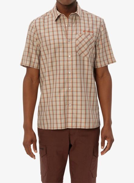 Koszula turystyczna męska Vaude Albsteig Shirt III. Brązowe koszule Vaude, l, bez wzorów, z lyocellu, bez kołnierzyka, bez ramiączek. Za 153.99 zł.