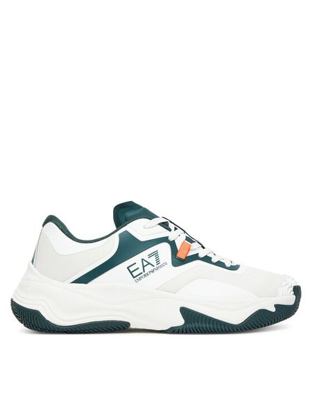 EA7 Emporio Armani Sneakersy X8X248 XK445 MZ221 Biały. Białe buty sportowe casual EA7 Emporio Armani, bez wzorów, z materiału, bez zapięcia. Za 543.99 zł.