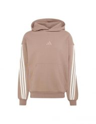 Bluza z kapturem adidas 3-Stripes. Brązowe bluzy z kapturem Adidas, l, bez wzorów, z bawełny, z kapturem. Za 380.99 zł.