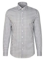 Seidensticker Koszula - Loose fit - w kolorze zielono-białym rozmiar: 45. Białe koszule Seidensticker, bez wzorów, z bawełny, bez kołnierzyka, bez ramiączek. Za 132.67 zł.