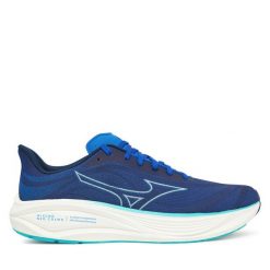 Buty do biegania Mizuno. Niebieskie buty do biegania Mizuno, bez wzorów, bez zapięcia, do biegania. Za 319.99 zł.
