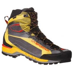 Buty GORE TEX męskie La Sportiva Trango Tech GTX. Żółte buty turystyczne La Sportiva, bez wzorów, z gore-texu, przed kolano, bez zapięcia, trekkingowe, gore-tex. Za 1,059.00 zł.