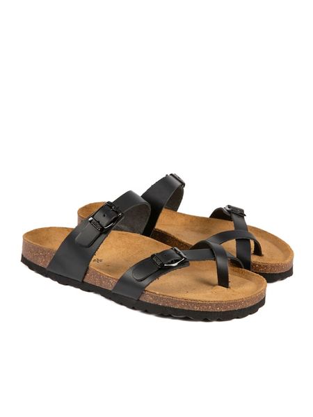 BABUNKERS Family Skórzane japonki w kolorze czarnym rozmiar: 46. Czarne japonki BABUNKERS Family, bez wzorów, ze skóry. Za 129.95 zł.