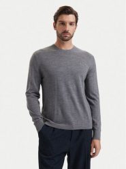 Calvin Klein Sweter LV04LB305G Szary Regular Fit. Szare swetry rozpinane CALVIN KLEIN, m, bez wzorów, z wełny, bez kołnierzyka, bez ramiączek. Za 489.99 zł.