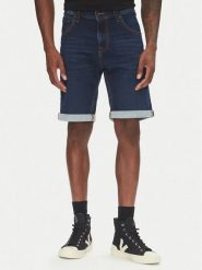 Mustang Szorty jeansowe Chicago Z 1016349 Granatowy Slim Fit. Niebieskie szorty Mustang, m, bez wzorów, z bawełny. Za 229.99 zł.