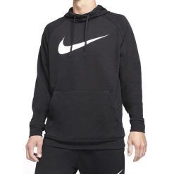 Bluza sportowa męska Nike Drifit. Czarne bluzy z kapturem Nike, l, bez wzorów, z kapturem. Za 378.00 zł.