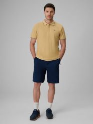 4F Spodenki casual męskie - granatowe M. Niebieskie szorty 4F, l, bez wzorów, z bawełny, casualowe. Za 149.99 zł.