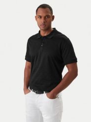 KARL LAGERFELD Polo 745008 561204 Czarny Slim Fit. Czarne koszulki polo KARL LAGERFELD, m, bez wzorów, z bawełny, bez kołnierzyka, bez ramiączek. Za 619.99 zł.