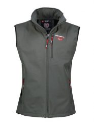 Geographical Norway Kamizelka softshellowa "Vakito" w kolorze ciemnoszarym rozmiar: XXL. Czarne kamizelki sportowe Geographical Norway, xxl, bez wzorów, bez kaptura, outdoorowe. Za 114.17 zł.