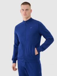 4F Bluza bejsbolówka bomberka męska - granatowa M. Niebieskie bluzy 4F, m, bez wzorów, z bawełny, bez kaptura. Za 149.99 zł.
