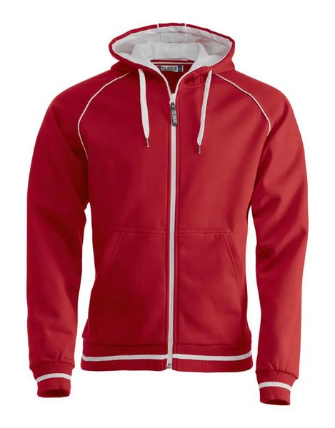 Clique Gerry — bluza z kapturem strukturalna, czerwona. Czerwone bluzy z kapturem CLIQUE, s, bez wzorów, z bawełny, z kapturem. Za 274.42 zł.
