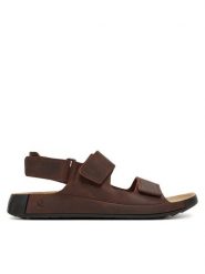 ECCO Sandały Cozmo 50094402667 Brązowy. Brązowe sandały ecco, z nubiku, bez zapięcia. Za 439.99 zł.