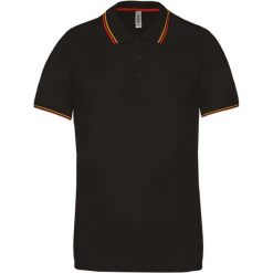 Polo Kariban maille piquée. Czarne koszulki polo KARIBAN, m, bez wzorów, bez kołnierzyka, bez ramiączek. Za 149.50 zł.