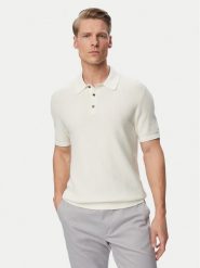Calvin Klein Polo LV04LG313G Kremowy Regular Fit. Białe koszulki polo CALVIN KLEIN, m, bez wzorów, z bawełny, bez kołnierzyka, bez ramiączek. Za 409.99 zł.