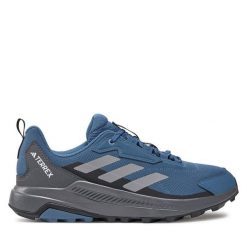Trekkingi adidas. Niebieskie buty trekkingowe Adidas, bez wzorów, bez zapięcia. Za 279.99 zł.
