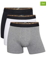 CR7 Bokserki (3 pary) w kolorze czarnym, białym i szarym rozmiar: M. Białe bokserki CR7, m, bez wzorów. Za 91.56 zł.
