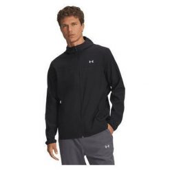 Kurtka Biegowa Męska Under Armour Funkcyjna Velociti Pro Storm Jacket. Czarne kurtki Under Armour, m, bez wzorów, bez kaptura, do biegania. W wyprzedaży za 312.80 zł.