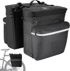Torba rowerowa. Czarne torby na laptopa TRAVELHAWK. Za 31.95 zł.