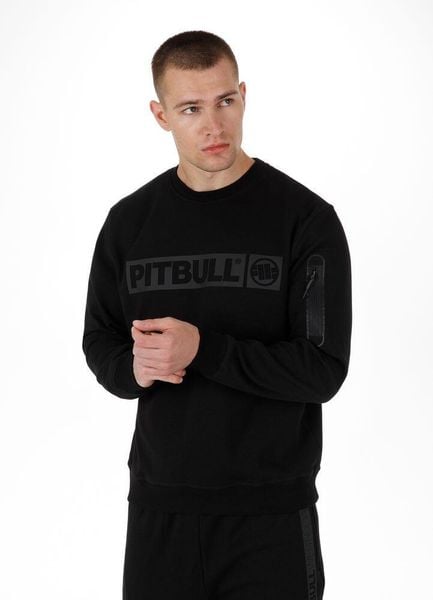 Bluza męska Pitbull Beyer. Czarne bluzy bez kaptura PITBULL, m, bez wzorów, z bawełny, bez kaptura. Za 239.00 zł.