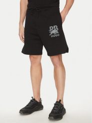 HUGO Szorty sportowe Deswick_RB 50542809 Czarny Regular Fit. Czarne krótkie spodenki sportowe Hugo, m, bez wzorów, z bawełny. Za 369.99 zł.