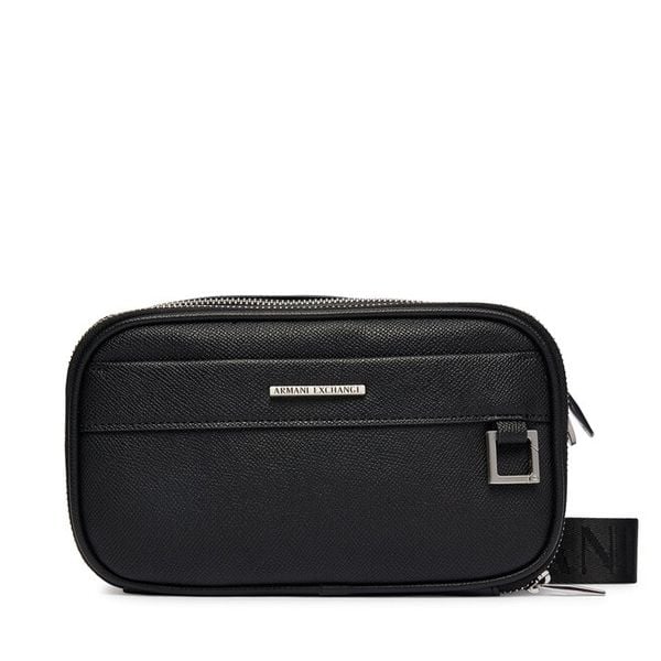 Saszetka Armani Exchange. Czarne saszetki i nerki Armani Exchange, bez wzorów. Za 499.99 zł.