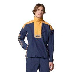 Męska Wiatrówka Riptide II Retro. Niebieskie kurtki softshell Columbia, m, bez wzorów, z softshellu, bez kaptura. Za 457.99 zł.