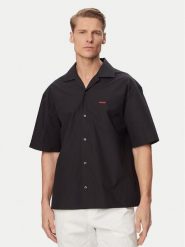 HUGO Koszula Espino 50560580 Czarny Oversize. Czarne koszule Hugo, m, bez wzorów, z bawełny, bez kołnierzyka, bez ramiączek. Za 449.99 zł.