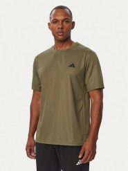 Adidas Koszulka techniczna Workout Essentials KD5461 Khaki Regular Fit. Brązowe t-shirty sportowe Adidas, bez wzorów, z syntetyku, bez ramiączek, na fitness i siłownię. Za 99.99 zł.