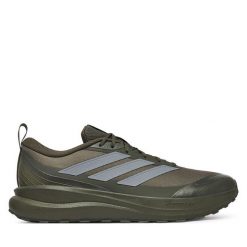 Buty do biegania adidas. Zielone buty do biegania Adidas, bez wzorów, bez zapięcia, do biegania. Za 259.99 zł.