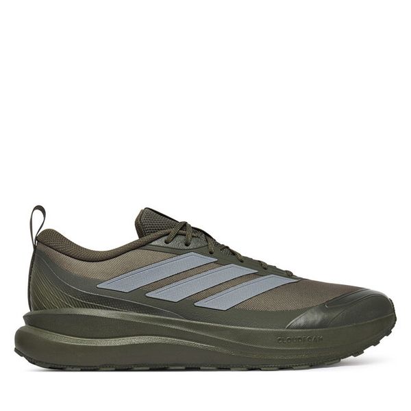 Buty do biegania adidas. Zielone buty do biegania Adidas, bez wzorów, bez zapięcia, do biegania. Za 259.99 zł.