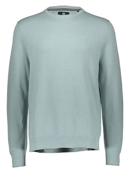 Lerros Sweter w kolorze błękitnym rozmiar: XXL. Niebieskie swetry nierozpinane Lerros, xxl, bez wzorów, z bawełny, bez kołnierzyka, bez ramiączek. Za 117.73 zł.