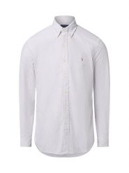 Polo Ralph Lauren Męska koszula casual Mężczyźni Modern Fit Bawełna biały|brązowy w paski, XL. Białe koszule Polo Ralph Lauren, m, bez wzorów, z bawełny, bez kołnierzyka, bez ramiączek. Za 659.95 zł.