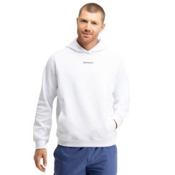 Męska bluza z kapturem do gry w padla Padel Siroko Break White. Białe bluzy z kapturem SIROKO, l, bez wzorów, z materiału, z kapturem. Za 169.00 zł.