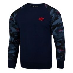 Bluza męska klasyczna EXTREME HOBBY RIVAL. Niebieskie bluzy EXTREME HOBBY, m, bez wzorów, z bawełny, bez kaptura. Za 239.00 zł.