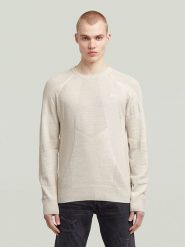 G-Star Sweter w kolorze kremowym rozmiar: L. Brązowe swetry nierozpinane G-Star, l, bez wzorów, z bawełny, bez kołnierzyka, bez ramiączek. Za 180.06 zł.
