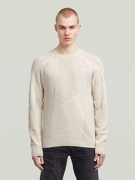 G-Star Sweter w kolorze kremowym rozmiar: L. Brązowe swetry nierozpinane G-Star, l, bez wzorów, z bawełny, bez kołnierzyka, bez ramiączek. Za 180.06 zł.