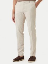 BOSS Spodnie materiałowe H-Genius-253 50561874 Beżowy Slim Fit. Brązowe spodnie materiałowe Boss, m, bez wzorów, z materiału. Za 679.99 zł.