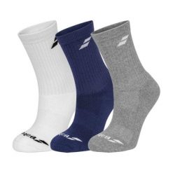 Skarpety sportowe Babolat Crew Socks 3 Pack. Białe skarpetki sportowe BABOLAT, bez wzorów. Za 65.00 zł.
