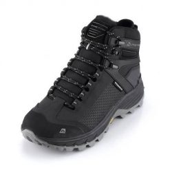 Buty trekkingowe męskie Alpine Pro kneiffe. Czarne buty trekkingowe Alpine Pro, bez wzorów, z materiału, bez zapięcia, trekkingowe. Za 899.99 zł.