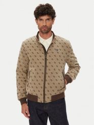 Guess Kurtka bomber M5YL04 WGUE0 Brązowy Regular Fit. Brązowe kurtki Guess, m, z aplikacjami, z syntetyku, bez kaptura. Za 529.99 zł.