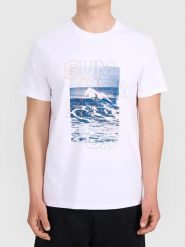 4F Koszulka w kolorze białym rozmiar: M. Białe bezrękawniki 4F, m, bez wzorów, z bawełny, bez kołnierzyka, bez ramiączek. Za 41.59 zł.