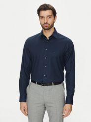 Michael Kors Koszula MD0MD91514 Granatowy Slim Fit. Niebieskie koszule Michael Kors, m, bez wzorów, z bawełny, bez kołnierzyka, bez ramiączek. Za 369.99 zł.