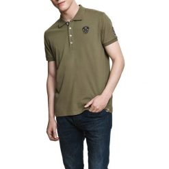 Koszulka polo w kolorze khaki. Brązowe koszulki polo marki Camel Active, Varsity, polo. W wyprzedaży za 72.95 zł.