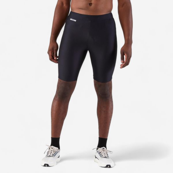Second Life - Legginsy do biegania krótkie męskie Kiprun Run... - Stan Doskonały. Czarne legginsy długie sportowe KIPRUN, m, bez wzorów, z materiału, z standardowym stanem, do biegania. Za 33.99 zł.