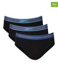 Reebok Slipy (3 pary) "Kyal" w kolorze czarnym rozmiar: M. Czarne slipki Reebok, m, bez wzorów. Za 66.31 zł.